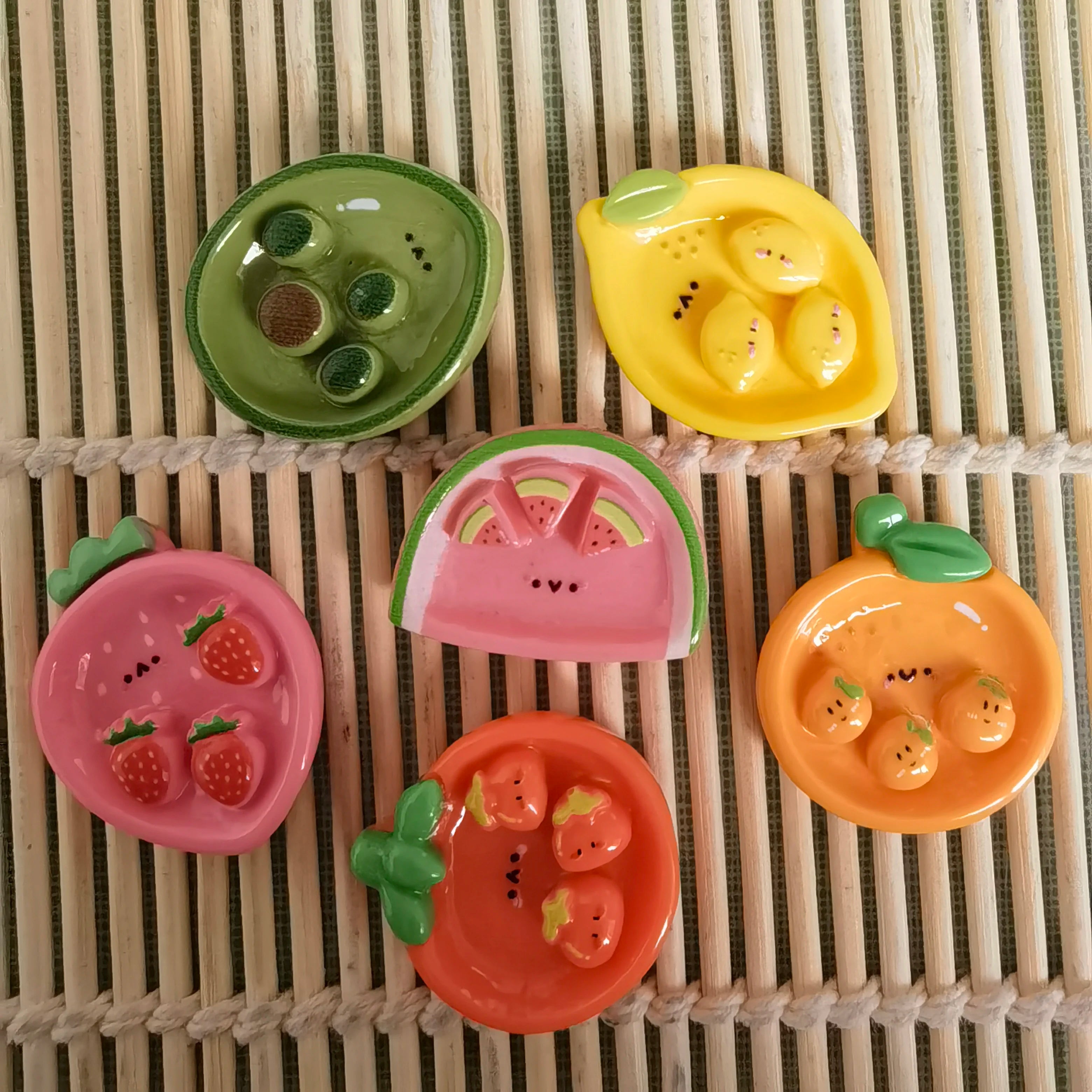 Cute Fruit Themed Resin Cabochons for DIY Jewelry Keychains DIY Crafts Party Decorations Hair Accessories Fruit Decoration
