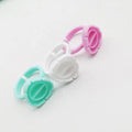 Meecil Wholesale Cheap Plastic Glue Ring Various Size and Styles Lash Glue Ring Custom Package Glue Ring for Eyelash Extension