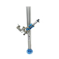 JINSLU Aluminum Rail Rotary Welding Positioner Turntable with Chuck Holder Pneumatic Gun Torch Holder Bracket Clamp 165A