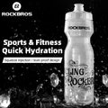 ROCKBROS Bike Water Bottles MTB Road Bike Riding Water Cup Portable Bicycle Exercise Fitness Outdoor Sports Kettle Water Bottle