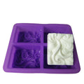 A-1609 DIY Silicone Soap Mold  Wave  Rectangular  Soap Silicone Mold for handmade soap Making Abstract Pattern  4 Cavities
