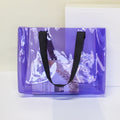 Ladies Custom Logo Summer Beach Bag Waterproof Clear Jelly PVC Tote Candy Color Transparent Shopping Bag