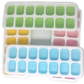 Hot Selling Freezer Food-grade  Ice Cube Trays With Lids Easy-release Silicon Ice Cube Molds Freezer Ice Trays Stackable for