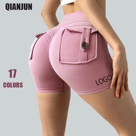 New Trendy Sexy Back Scrunch Butt Lift Workout Shorts Plus Size Fitness Gym Shorts Women Nylon Spandex Yoga Shorts