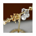 E2271 10-11mm DIY Natural Freshwater Pearl Charm Earrings Mounting Accessory 925 Sterling Silver Gold Plated  Jewelry for Women