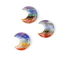 New Natural 7 Seven Chakra Gemstone Moon Crystal Healing Assembled Stone Craft for Home GIft Decoration Souvenir