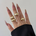 Europe United States Retro Water Drop Plain Ring for Women Men Stainless Steel Fashionable Titanium Steel Ring Senior Ring
