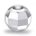 Faceted Sterling Silver Beads Diamond Shaped Spacer Beads Jewelry Making Bulk 925 Round