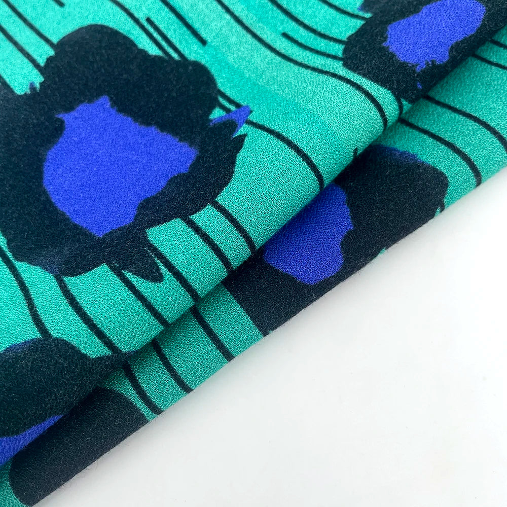 Customized 100% Rayon Fabric Eco-Friendly Digital Print Geometry Design for Boys' Garments Costumes Bags Sleepwear