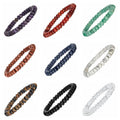 Natural 8MM Gemstone Stretchy Abacus Beads Stretch Bracelet for Women Men Yoga Chakra Quartz Crystal Stone Jewelry