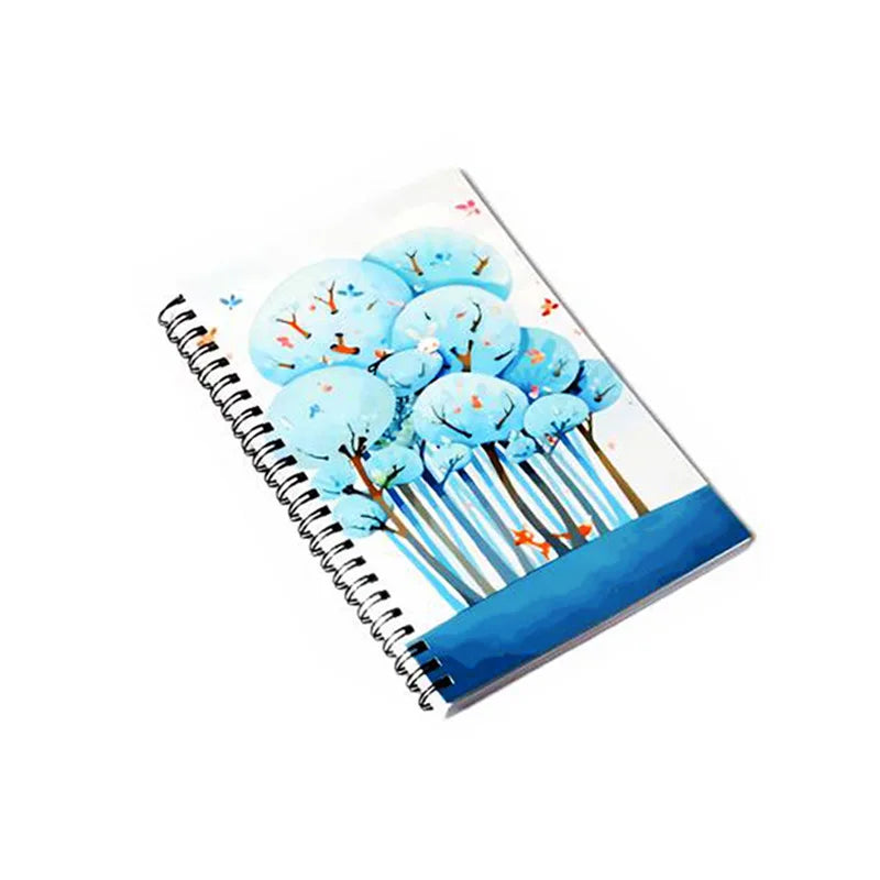 Qualisub Personalized A5 Size Blank Cardboard Cover Spiral Coils Notebook Sublimation Journals Blank Spiral Coils Notebook