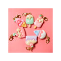 Best Price 10pcs/Bag Colorful Assorted Keychains Ice Cream Cake Acrylic Sweet Foods Cute  Key Chains for Luggage Accessories
