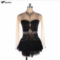 Wholesale Professional Girls Crystals Inline Skating Skin Suit Ice Skating Costume Gymnastics Dress Women Figure Skating Dress