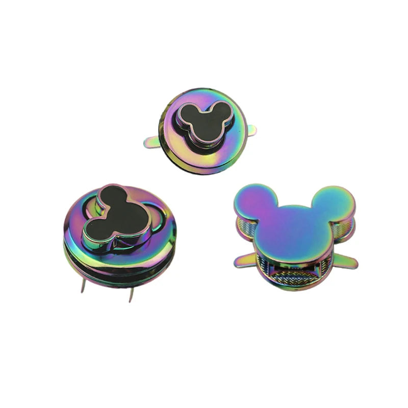 Top Quality Rainbow Luxury Metal Purse Hardware Coins Wallet Clasp Round Ring Turn Twist Locks Closure Accessories for Bags