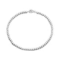 RINNTIN SB124 Handmade Jewelry 925 Sterling Silver 18K Gold Plated Organic Cube Bead Chain Bracelet for Women Men