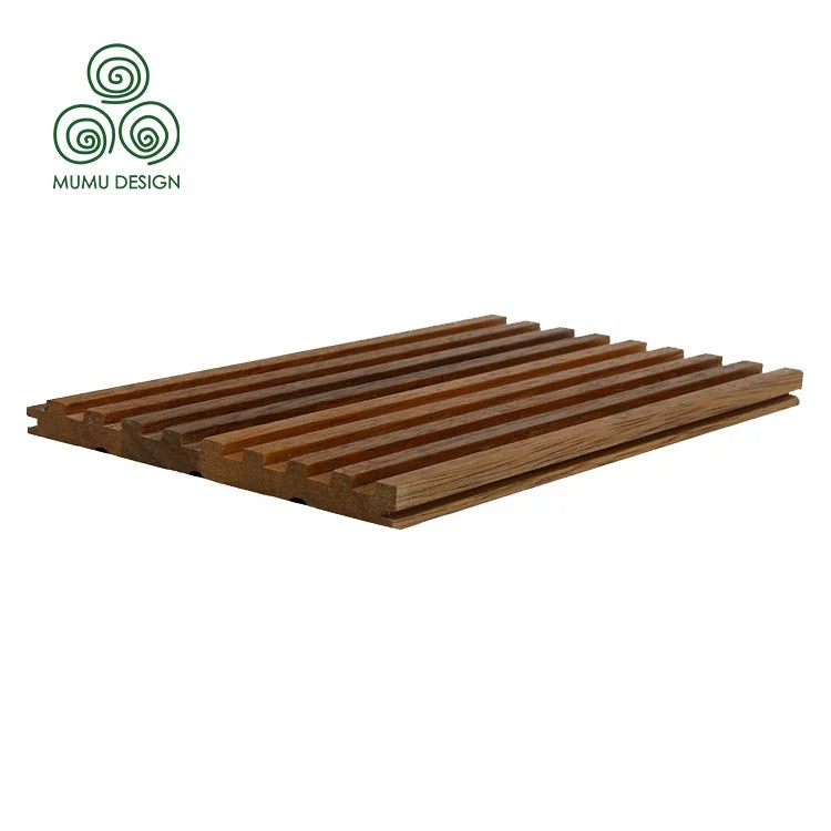 MUMU Fluted Customization Restaurant Laser Wood Interior 3D Acoustic Carved Wooden Wall Panel
