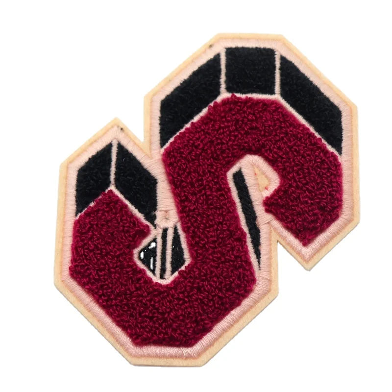 Custom Eco-Friendly Chenille Letter Embroidered Patch for Sportswear Sew-On Fabric