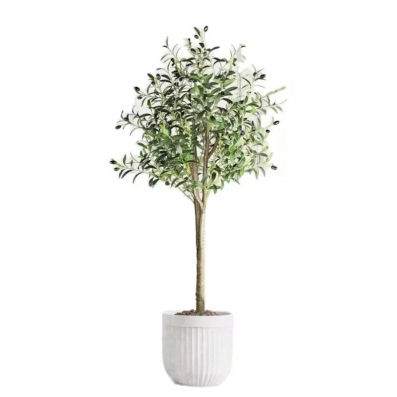 Wholesale Fabric Artificial Olive Tree Faked Faux Olive Tree Plant for Home Office Shopping Mall Store Decoration