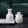Merlin Living Nordic Decor White Porcelain Ceramic Vase for Living Room Accessories Table Decoration Adornos Para El Hogar