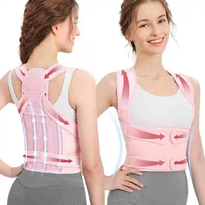 LOGO Adjustable Splint Support Hunchback and Rounded Shoulder Corrective Belt Posture Corrector Brace Back Straightener
