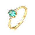 Fine Jewelry 925 Sterling Silver Oval Shape Gemstone Engagement Diamond Rings for Women
