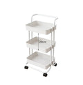 3 Tiers Plastics Rack With 4 Plastic Wheels PP Storage Basket Storage Cabinet Drawers Trolley Cart Storage Cart