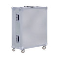 Aluminum Road Trunk With Wheels Aluminum Tool Storage Case for Machine Carrying and Transportation Silver