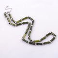 Handmade Stone Beaded Necklace for Men Women Fashion Green Gemstone Beads Necklace Wholesale