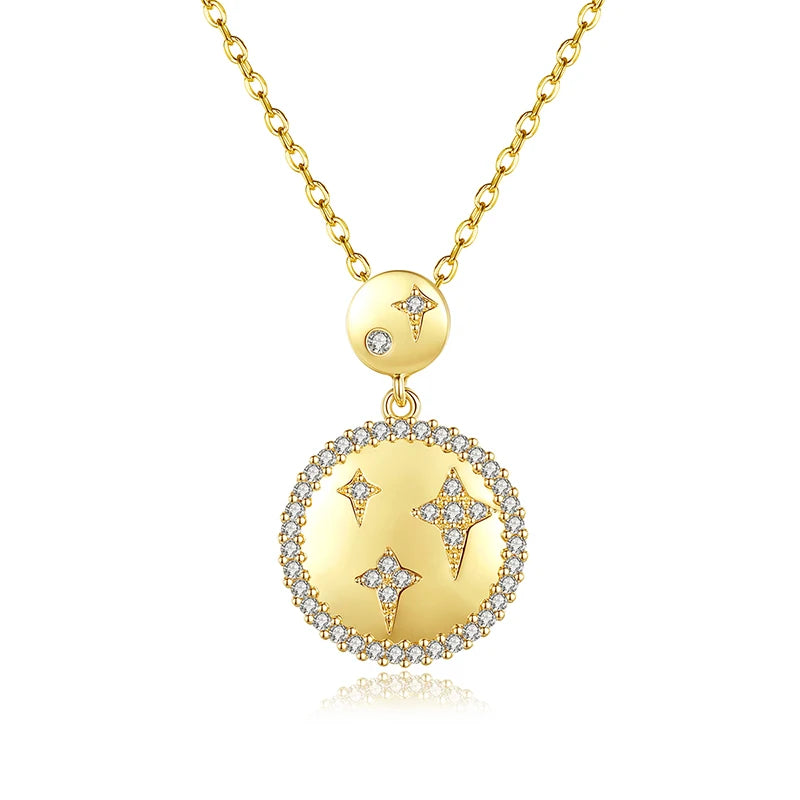 LUOTEEMI Star Necklace and Pendants for Jewelry Cubic Zirconia Women Pendants