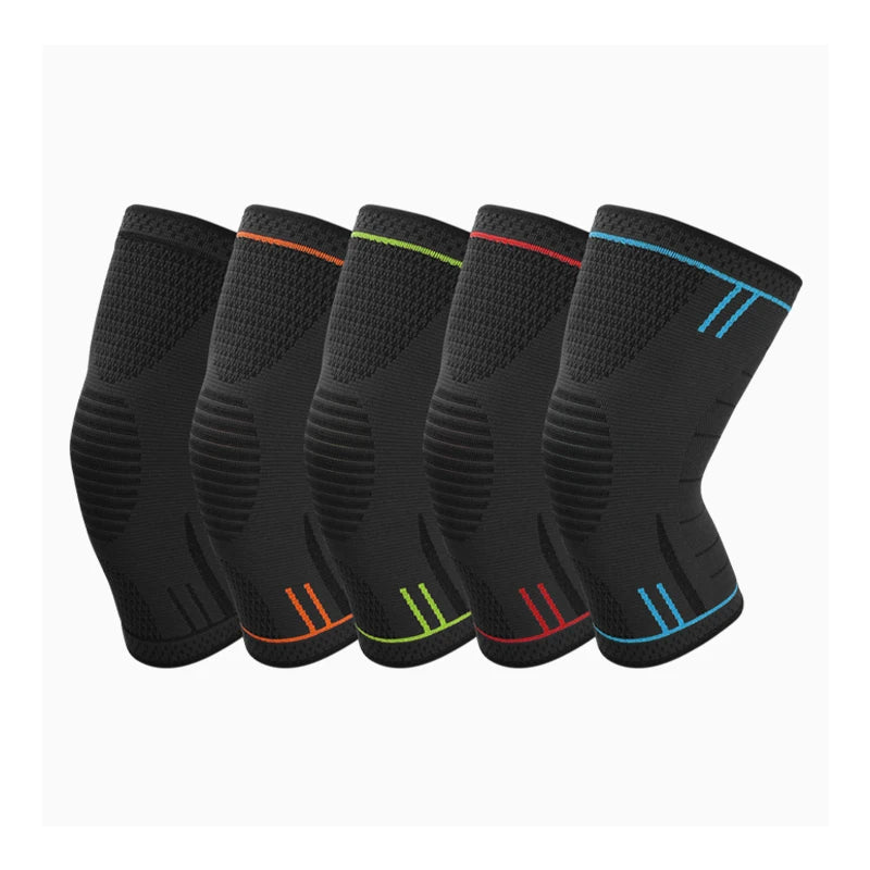 Elastic Knee Support Pressure Bandage Volleyball Long Knee Pads Black Silicone Kneepad Cover Best Knee Brace Sleeve Pads Sports