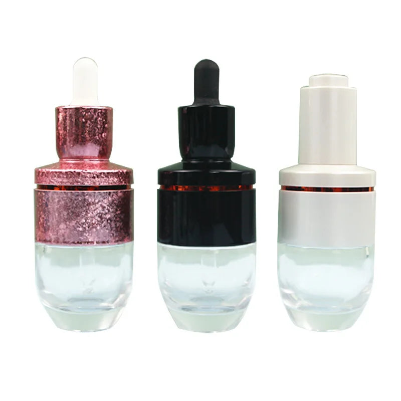 Custom Made 30ml 50ml Round Glass Cosmetic Containers with Custom Logo for Cream Packaging