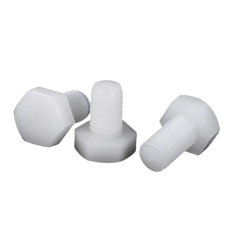 DIN933 White Nylon Plastic PA66 External Hex Bolts M14 M16 Metric System Hexagonal Head Insulation Bolt