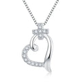 Customized Elegant Crystal Heart Necklace Pendant925 Sterling Silver Necklace Pendant for Woman