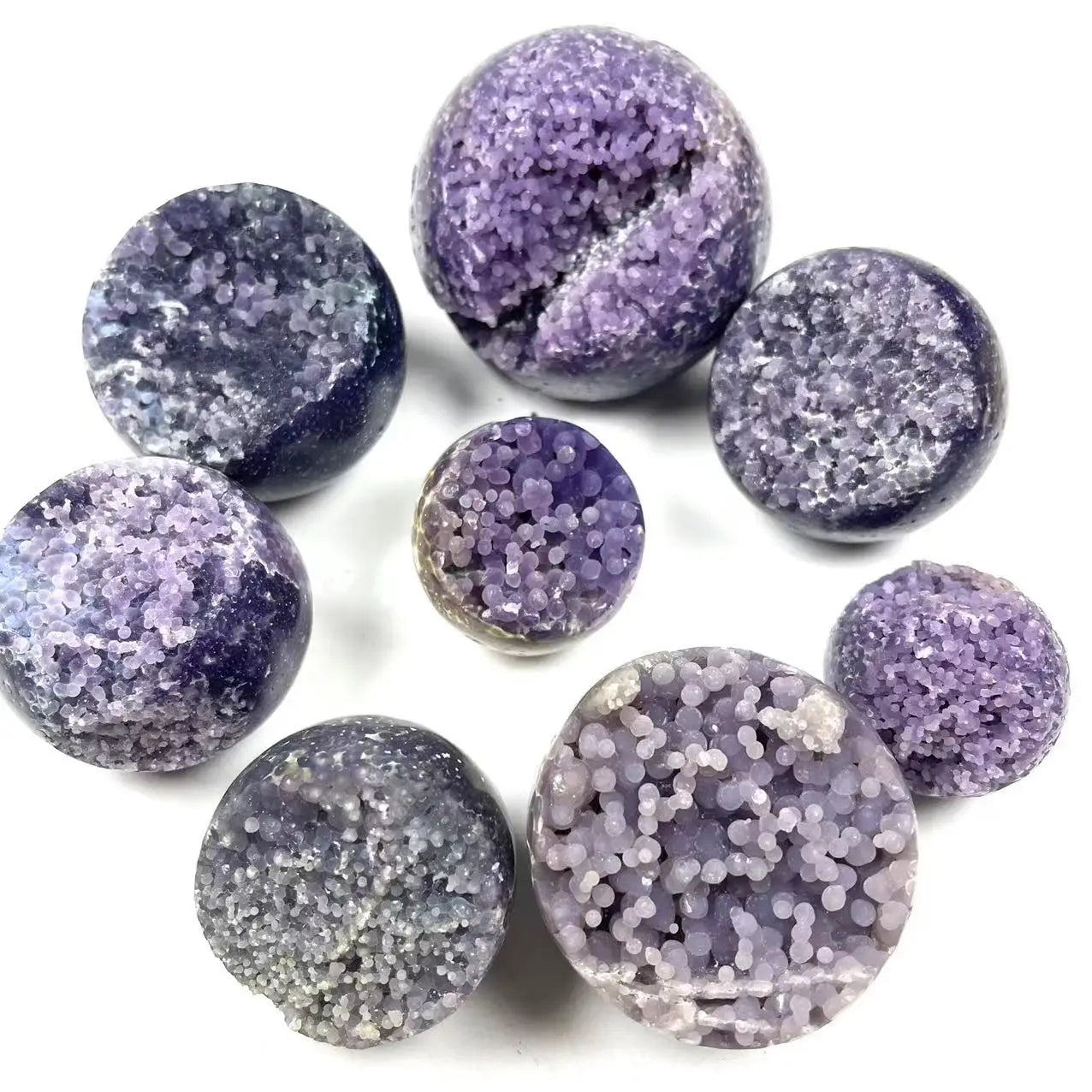 Wholesale High Quality Crystal Spheres Geode Ball Grape Agate Sphere for Feng Shui Decoration