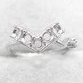 Sterling Silver 3*3mm Semi Mount Ring Empty Frame Blank Support Claw Setting S925 Base Holder Without Center Stone for Inlay DIY