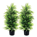 Artificial Cedar Topiary Trees UV Resistant Potted Plants Pine Tree for Home Office Garden Porch Patio Thanksgiving Christmas