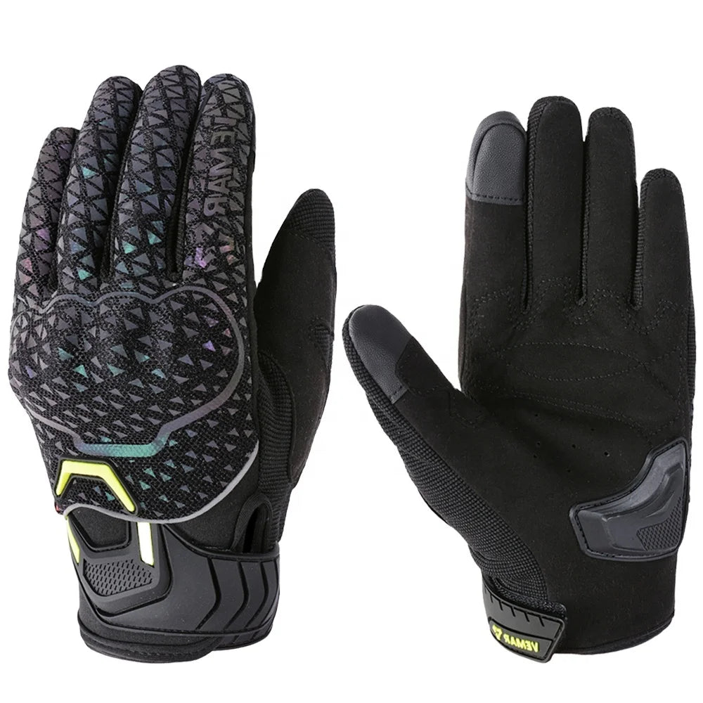 Motorcycle Gloves Summer Man Breathable Mesh TPU Reflective Motocross Racing Biker Gloves Touch Screen Motorcyclist Gloves