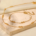 Ins Hot Selling Waterproof 18K Gold Plated Stainless Steel Infinite Symbol Choker Necklace Bracelet Jewelry Set for Women Gift