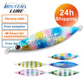 MISTER JIGGING 24h Fast Shipping 180g Slow Fall Pitch Lead Metal Flat Fishing Jigs Lures Sinking Jigging Lure