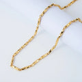 High End Geometric Waterproof Twisted Chokers Necklace Non Tarnish 18k Gold Plated Stainless Steel Necklace Colier Pour Femme