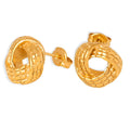 New Arrivals Women Fashion Antique Dainty Jewelry Baroque Style 18k Gold Plated Stainless Steel Twisted Snake Texture Earrings