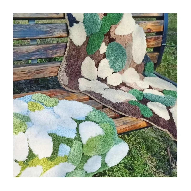 Moss Carpet Home Living Room Blanket Mori High Pile Tufted Machine Washable Plush Bedroom Floor Mat