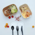 Eco Friendly Biodegradable Restaurant Takeaway Fast Food Sushi Kraft Paper Rectangular Food Box Embossing Matt Lamination Custom