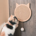 Hot Selling Cat Scratching Pad with Suction Cups Sisal Cat Scratcher Wall Mount Kitten Scratching Board With Fluffy Ball Suction