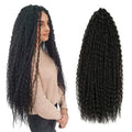 Afro Kinky Curly Crochet Braids Hair 20inches Ombre Brown 613# Synthetic Braiding Hair Extensions Marley Hair for Women