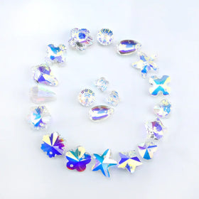 Wholesale Mixed Shape Flat Back Rhinestones Sew on Glass Rhinestones DIY Accessories for Single Hole Water Droplet Pendant