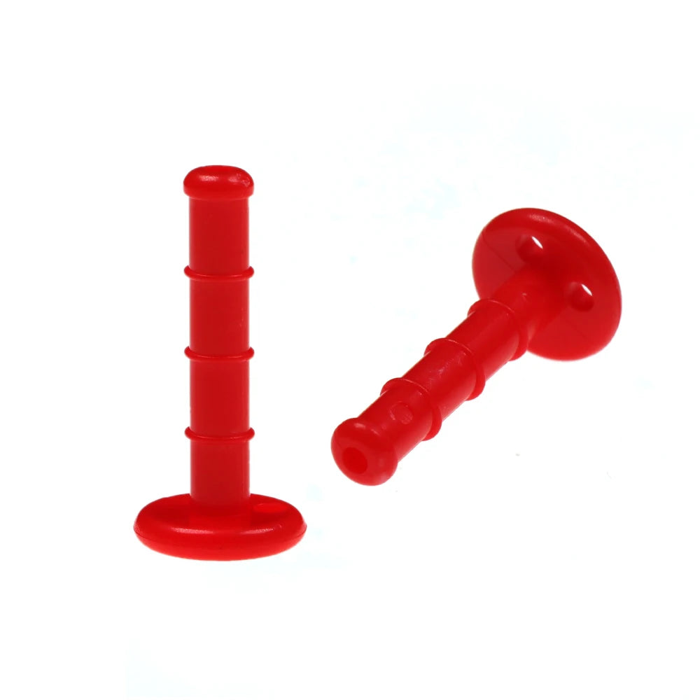 Red Long Cylindrical Plastic Slide Parts Snapper Silicone Skirts and Rubber Tie Fixed Parts Saltwater Fishing Lure Hook Accessor