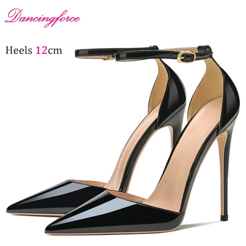 High Grade Shiny 12cm Stiletto Pumps Ladies Summer Wedding Shoes Comfortable Women's Sandals with Cushioning Fashion Trend