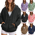 Custom Logo Long Sleeves Casual Tracksuits Vintage Style Plush Hoodie Blanket Women's Hoodies Sweatshirts