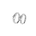 Silver Plated Bud Pattern Couple Ring Open Couple Rings For Women Men Wedding Engagement Wedding Jewelry